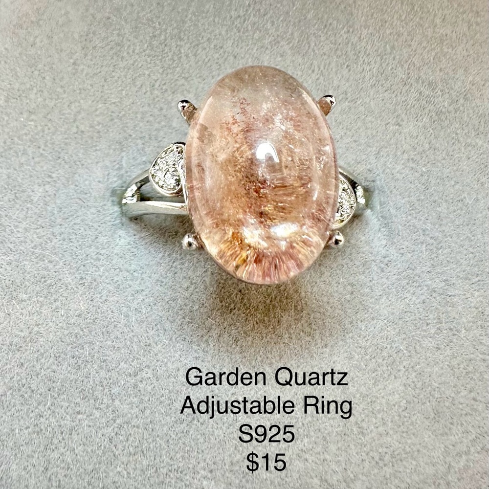 Garden Quartz Adjustable S925 Ring
